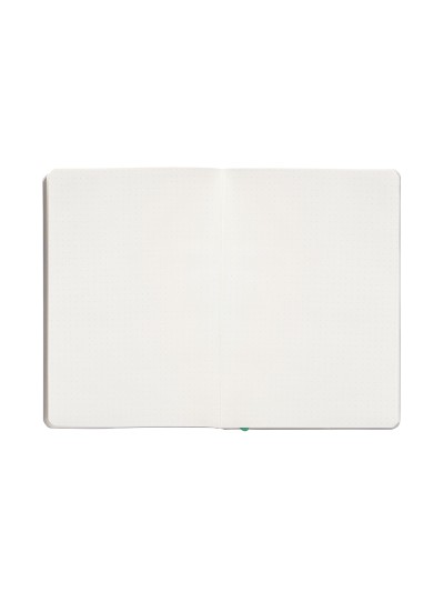 Cuaderno con gomilla antartik notes tapa blanda a5 hojas puntos gris y turquesa 80 hojas 80 gr fsc