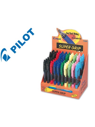 Boligrafo pilot super grip expositor de 60 unidades