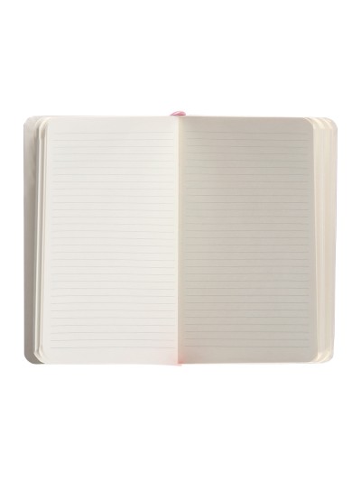 Cuaderno con gomilla antartik notes tapa blanda a6 rayas rosa pastel 100 hojas 80 gr fsc