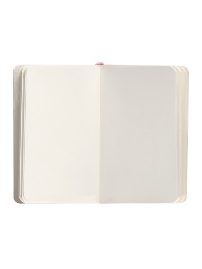 Cuaderno con gomilla antartik notes tapa blanda a6 hojas lisas rosa pastel 100 hojas 80 gr fsc