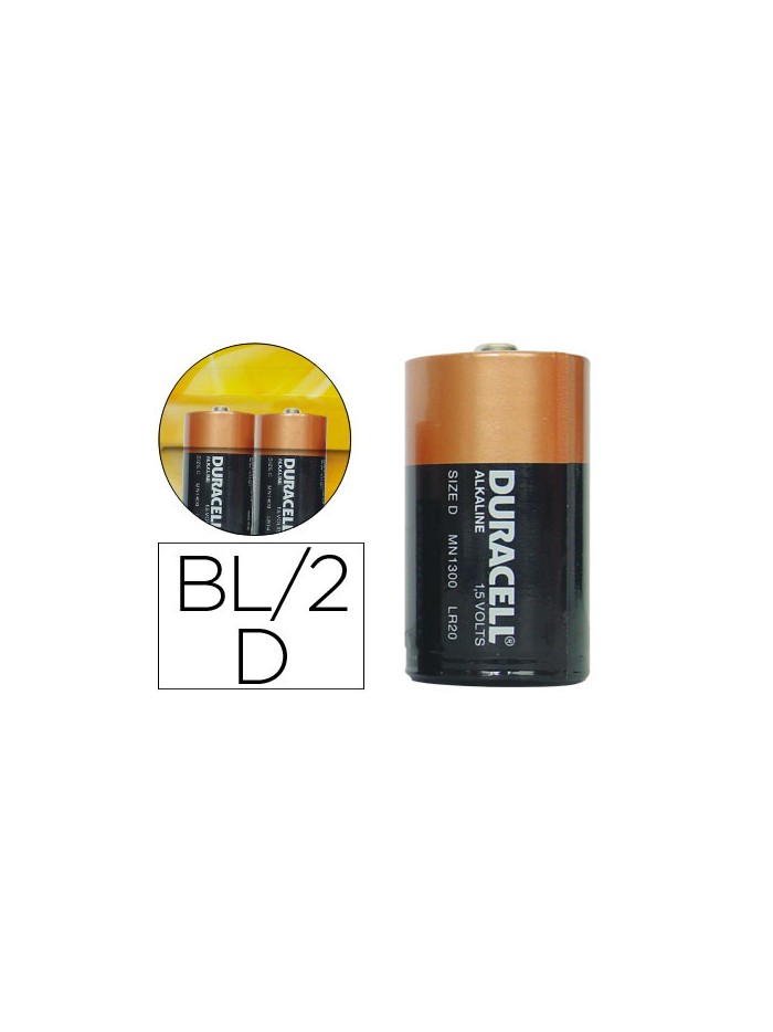 Pila duracell alcalina plus d blister de 2 unidades Pila duracell alcalina plus d blister de 2 unidades