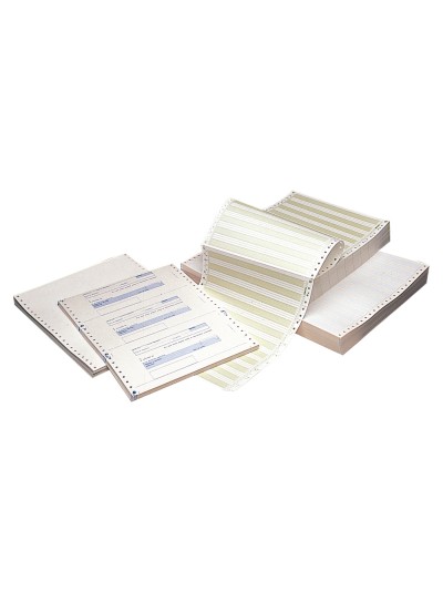 Papel continuo 380x11 blanco caja de 2500 hojas