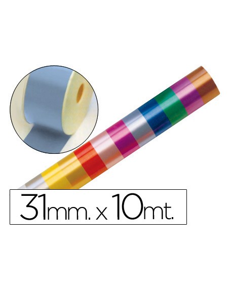 Cinta fantasia 10 mt x 31 mm celeste