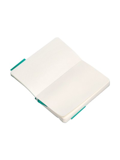 Cuaderno con gomilla antartik notes tapa blanda a6 hojas lisas turquesa 100 hojas 80 gr fsc