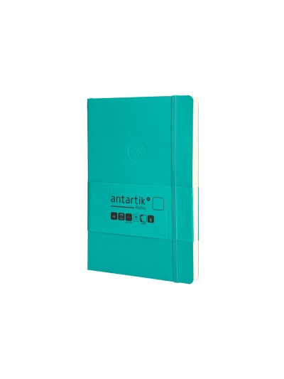 Cuaderno con gomilla antartik notes tapa blanda a5 hojas lisas turquesa 80 hojas 80 gr fsc