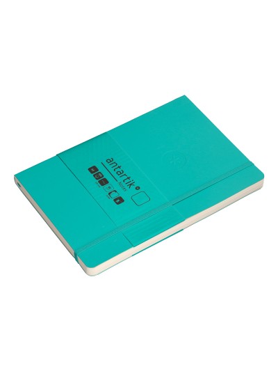 Cuaderno con gomilla antartik notes tapa blanda a5 hojas lisas turquesa 80 hojas 80 gr fsc