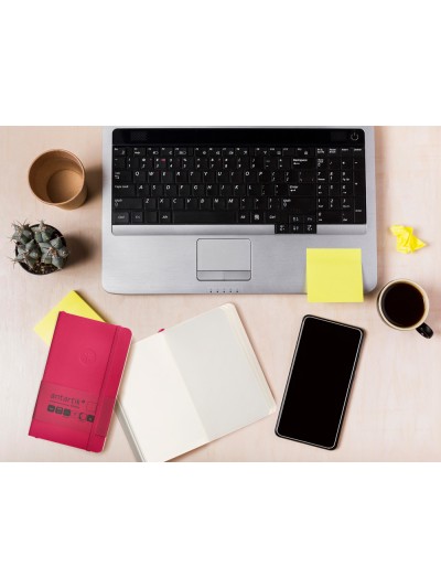 Cuaderno con gomilla antartik notes tapa blanda a6 hojas lisas burdeos 100 hojas 80 gr fsc