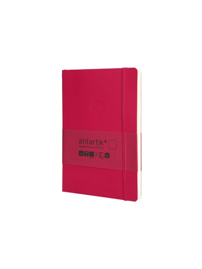 Cuaderno con gomilla antartik notes tapa blanda a5 hojas lisas burdeos 80 hojas 80 gr fsc