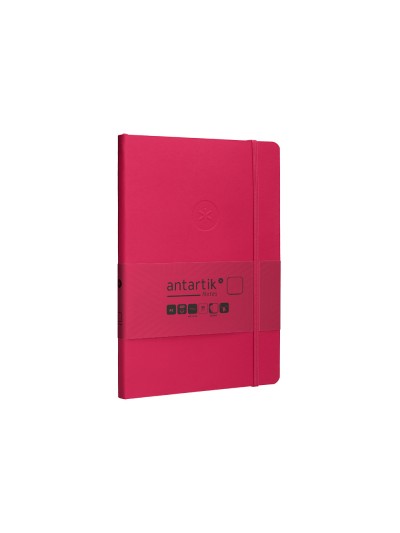 Cuaderno con gomilla antartik notes tapa blanda a5 hojas lisas burdeos 80 hojas 80 gr fsc