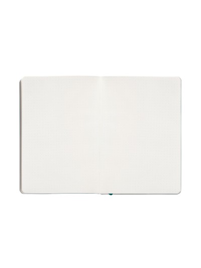 Cuaderno con gomilla antartik notes tapa blanda a5 hojas puntos verde aguamarina 80 hojas 80 gr fsc