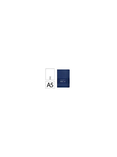 Cuaderno con gomilla antartik notes tapa blanda a5 hojas lisas azul marino 80 hojas 80 gr fsc