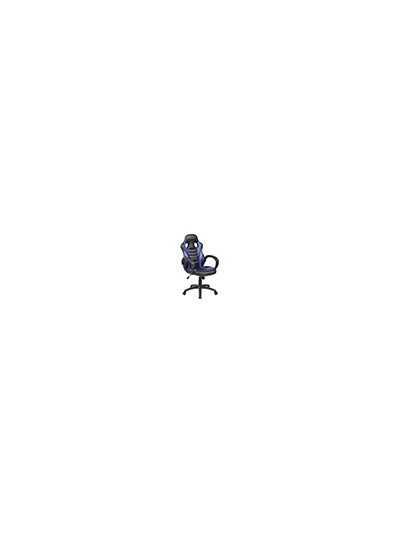 Silla rocada gaming con brazos fijos base nylon con ruedas basculante similpiel negro/azul 480x490x1060-1160