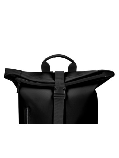 Cartera antartik mochila water proof enrollable diseño casual color negro 480x130x280 mm