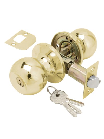 Pomo Puerta Wolfpack Con Llave Latonado