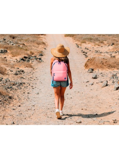 Mochila antartik teens 20l compartimento para portatil color rosa 420 x 160 x 300 mm
