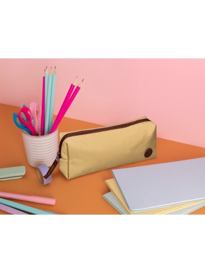 Estuche portatodo antartik 1 compartimento compañero de mochila teens beige 80 x 55 x 210 mm