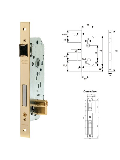 Cerradura Tesa 2030-hl/60