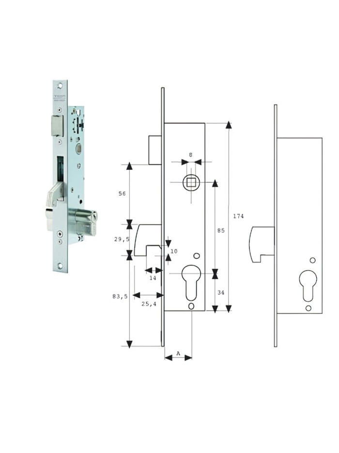 Cerradura Tesa 2241/20/3ai Cerradura Tesa 2241/20/3ai