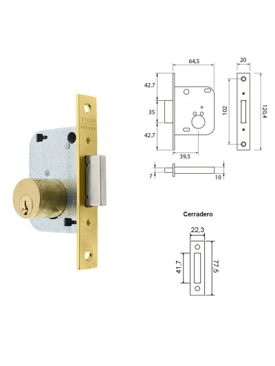 Cerradura Tesa 2001-hl/40