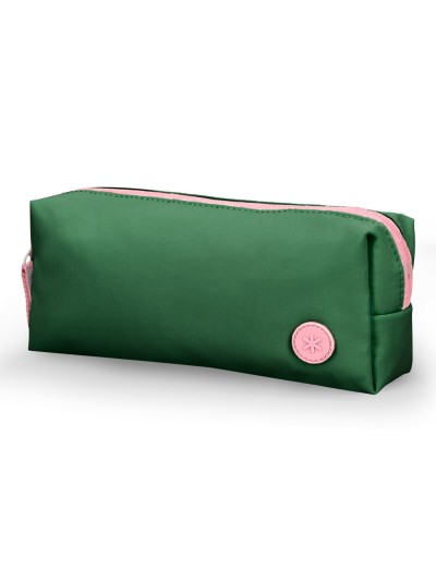 Estuche portatodo antartik 1 compartimento compañero de mochila teens verde 80 x 55 x 210 mm