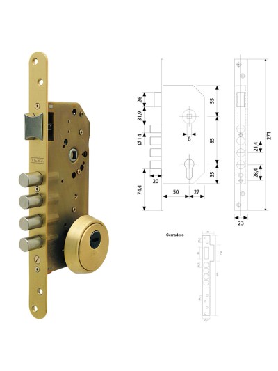 Cerradura Tesa Segurida R200B/T6/6L