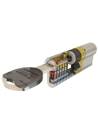 Cilindro Tesa Seguridad Tk1 30x30 Latonado