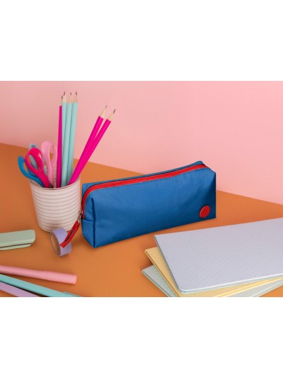 Estuche portatodo antartik 1 compartimento compañero de mochila teens azul marino 80 x 55 x 210 mm
