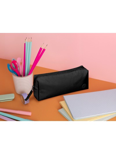 Estuche portatodo antartik 1 compartimento compañero de mochila teens negro 80 x 55 x 210 mm