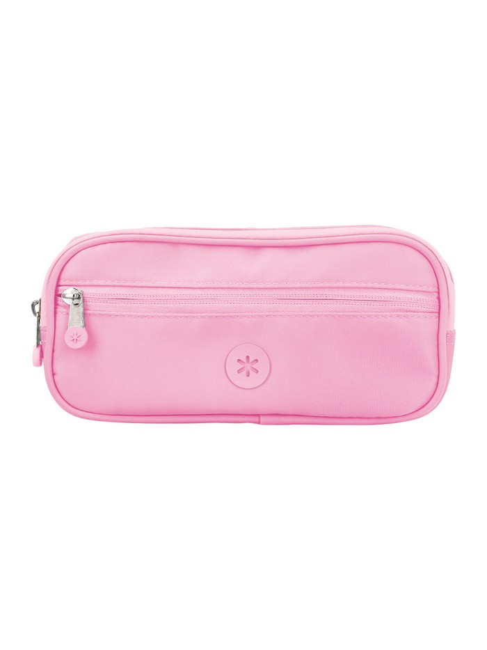 Estuche portatodo antartik 3 compartimentos compañero de mochila color rosa 100 x 60 x 220 mm Estuche portatodo antartik 3 compartimentos compañero de mochila color rosa 100 x 60 x 220 mm