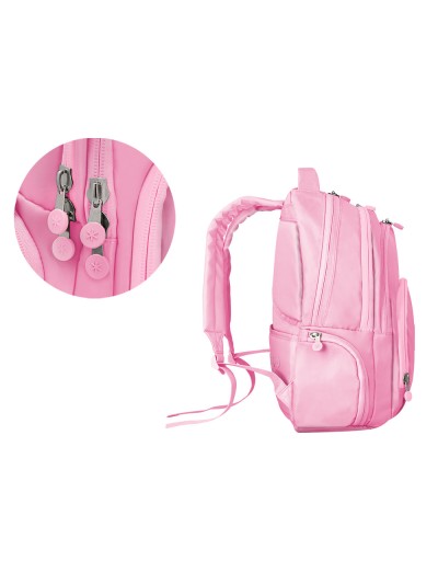 Mochila antartik multibolsillo 19l compartimento para portatil y tablet color rosa 450 x 160 x 300 mm