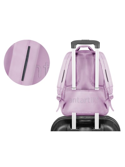 Mochila antartik multibolsillo 19l compartimento para portatil y tablet color morado 450 x 160 x 300 mm