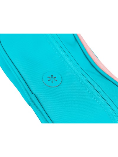Estuche portatodo antartik 3 compartimentos compañero de mochila color azul turquesa 100 x 60 x 220 mm