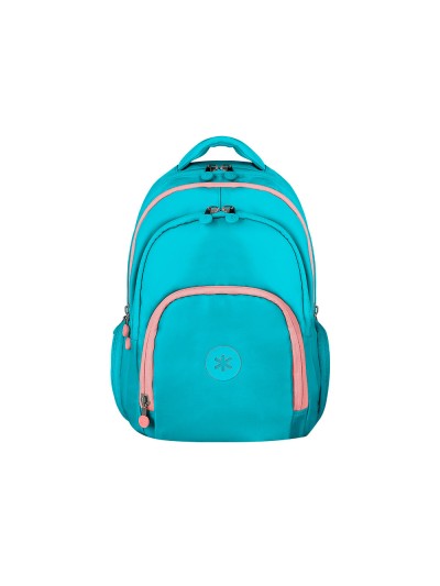 Mochila antartik multibolsillo 19l compartimento para portatil y tablet color azul turquesa 450 x 160 x 300 mm