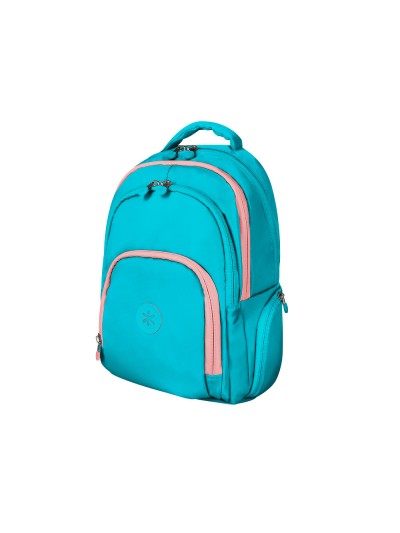 Mochila antartik multibolsillo 19l compartimento para portatil y tablet color azul turquesa 450 x 160 x 300 mm