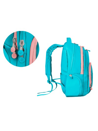 Mochila antartik multibolsillo 19l compartimento para portatil y tablet color azul turquesa 450 x 160 x 300 mm