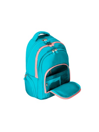 Mochila antartik multibolsillo 19l compartimento para portatil y tablet color azul turquesa 450 x 160 x 300 mm
