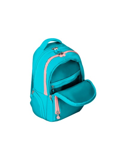Mochila antartik multibolsillo 19l compartimento para portatil y tablet color azul turquesa 450 x 160 x 300 mm