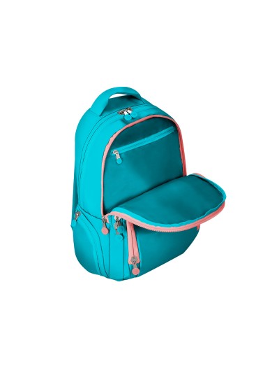 Mochila antartik multibolsillo 19l compartimento para portatil y tablet color azul turquesa 450 x 160 x 300 mm