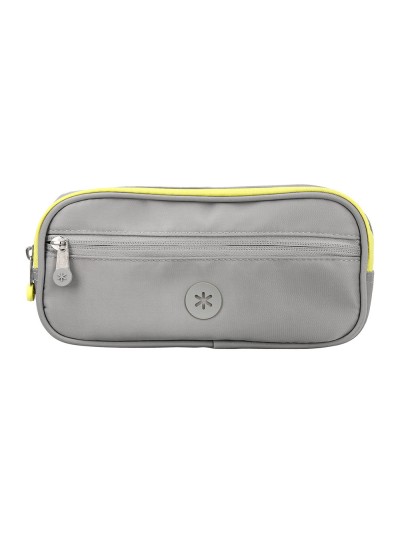 Estuche portatodo antartik 3 compartimentos compañero de mochila color gris 100 x 60 x 220 mm
