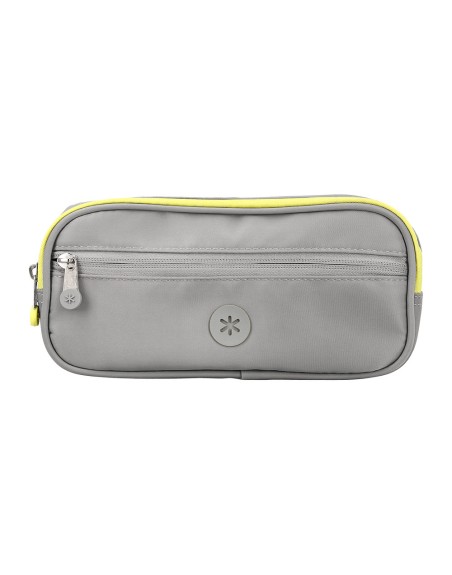 Estuche portatodo antartik 3 compartimentos compañero de mochila color gris 100 x 60 x 220 mm