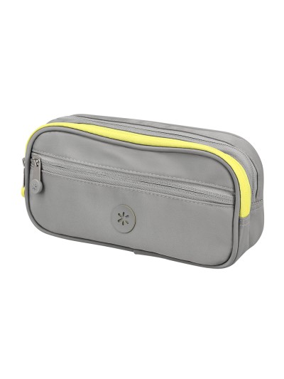 Estuche portatodo antartik 3 compartimentos compañero de mochila color gris 100 x 60 x 220 mm