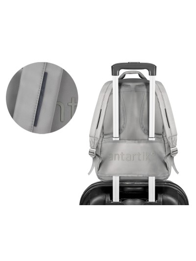 Mochila antartik multibolsillo 19l compartimento para portatil y tablet color gris 450 x 160 x 300 mm