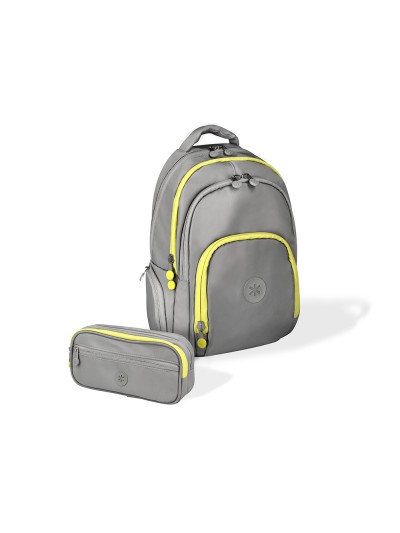 Mochila antartik multibolsillo 19l compartimento para portatil y tablet color gris 450 x 160 x 300 mm