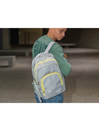Mochila antartik multibolsillo 19l compartimento para portatil y tablet color gris 450 x 160 x 300 mm