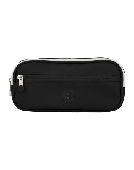 Estuche portatodo antartik 3 compartimentos compañero de mochila color negro 100 x 60 x220 mm