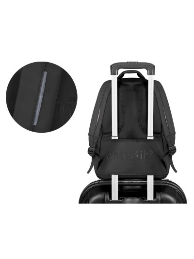 Mochila antartik multibolsillo 19l compartimento para portatil y tablet color negro450 x 160 x 300 mm