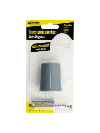 Tope Grande Para Puerta Amortiguacion Extrafuerte Ø 38 x 50 mm