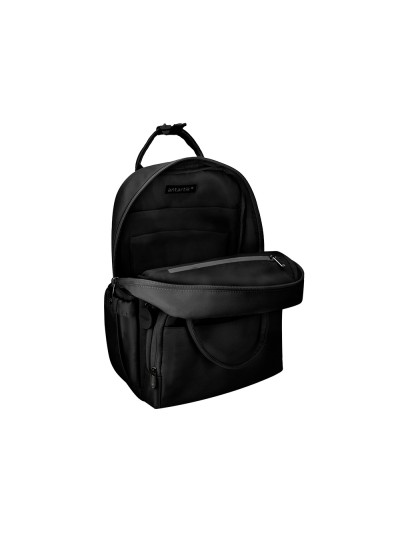 Mochila antartik diseño casual con asa multibolsillo color negro 410x120x290 mm