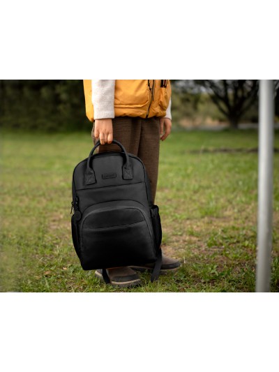 Mochila antartik diseño casual con asa multibolsillo color negro 410x120x290 mm
