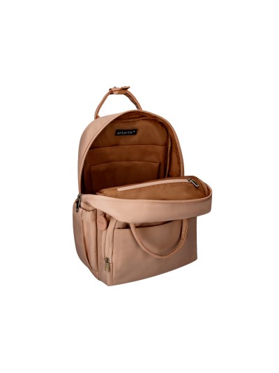 Mochila antartik diseño casual con asa multibolsillo color beige 410x120x290 mm